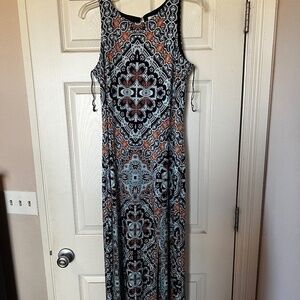 Long Maxi Dress Multi-color with Blue (was $120, now $25)